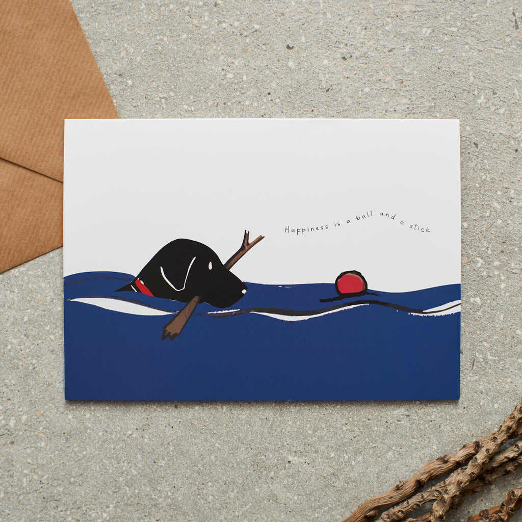 Swimming Labrador Cards